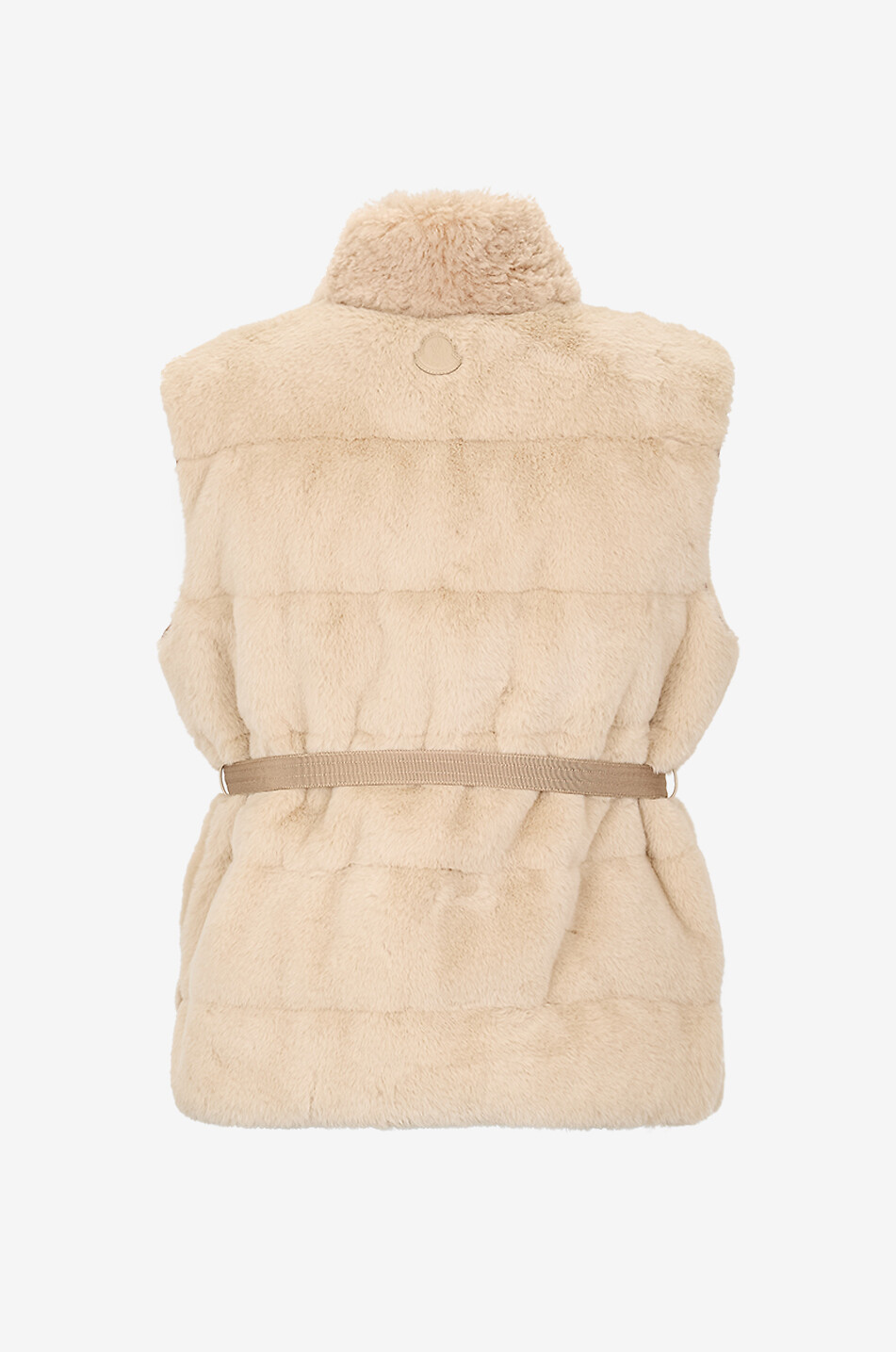 MONCLER Joui faux fur quilted vest Women BEIGE 2