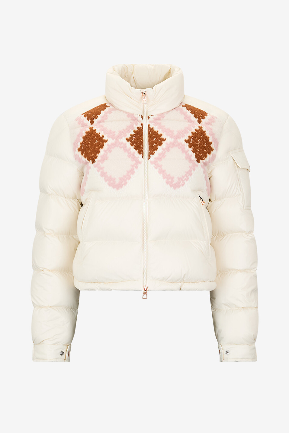 Megara diamond-embroidered cropped down jacket