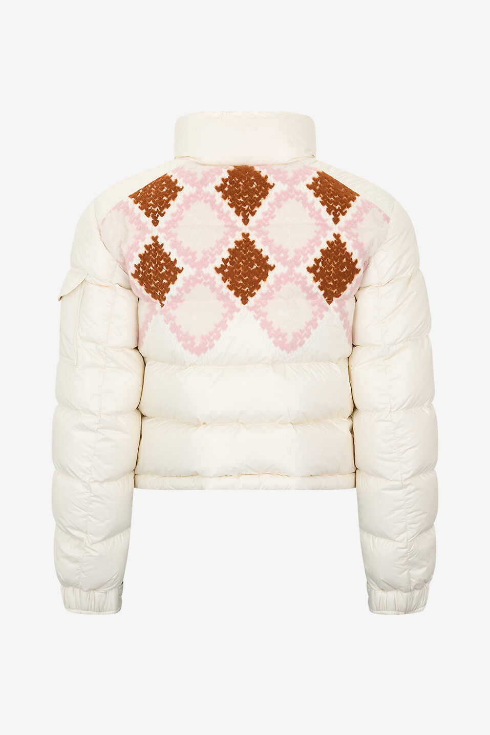 MONCLER Megara diamond-embroidered cropped down jacket Women BEIGE 2