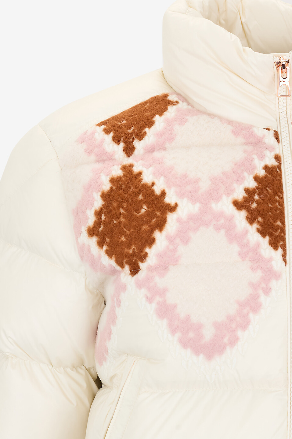 MONCLER Megara diamond-embroidered cropped down jacket Women BEIGE 3