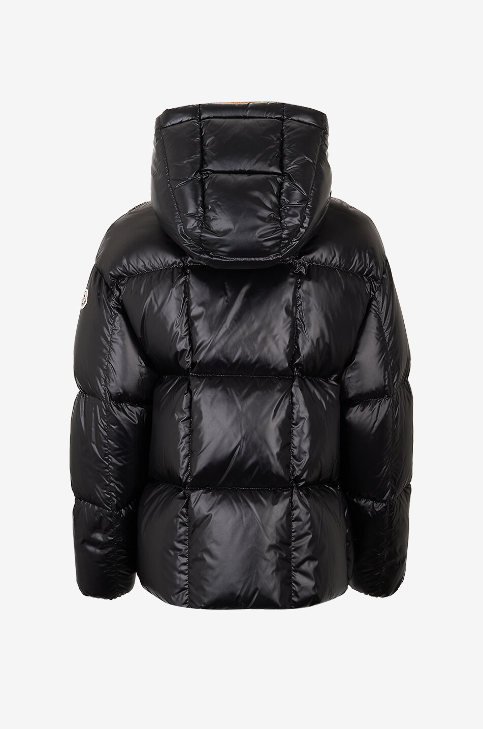 MONCLER Doudoune boxy brillante à capuche Parana Femme NOIR 2