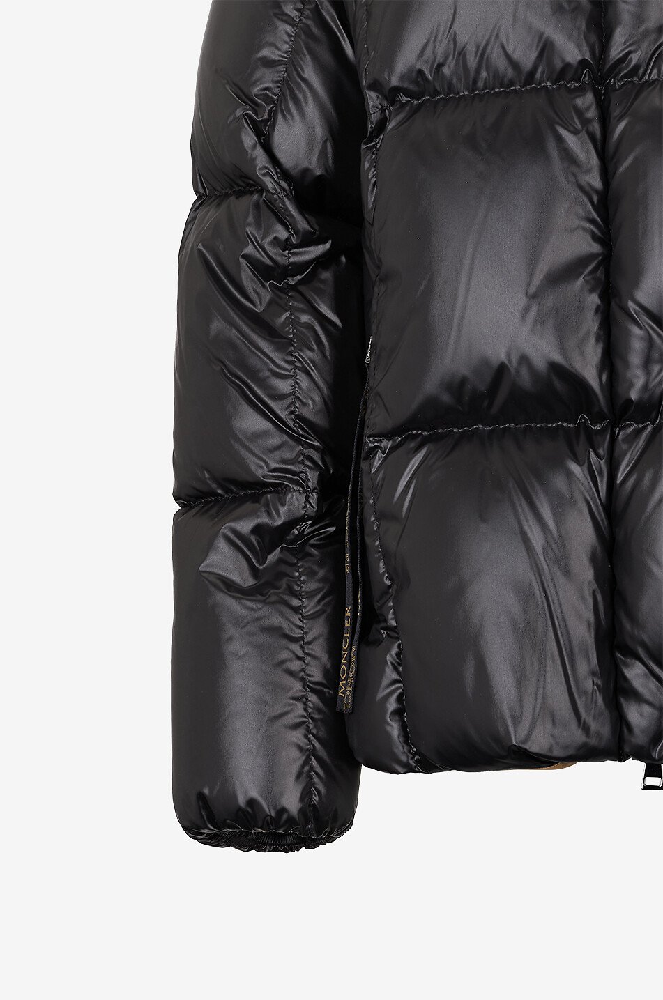 MONCLER Doudoune boxy brillante à capuche Parana Femme NOIR 3