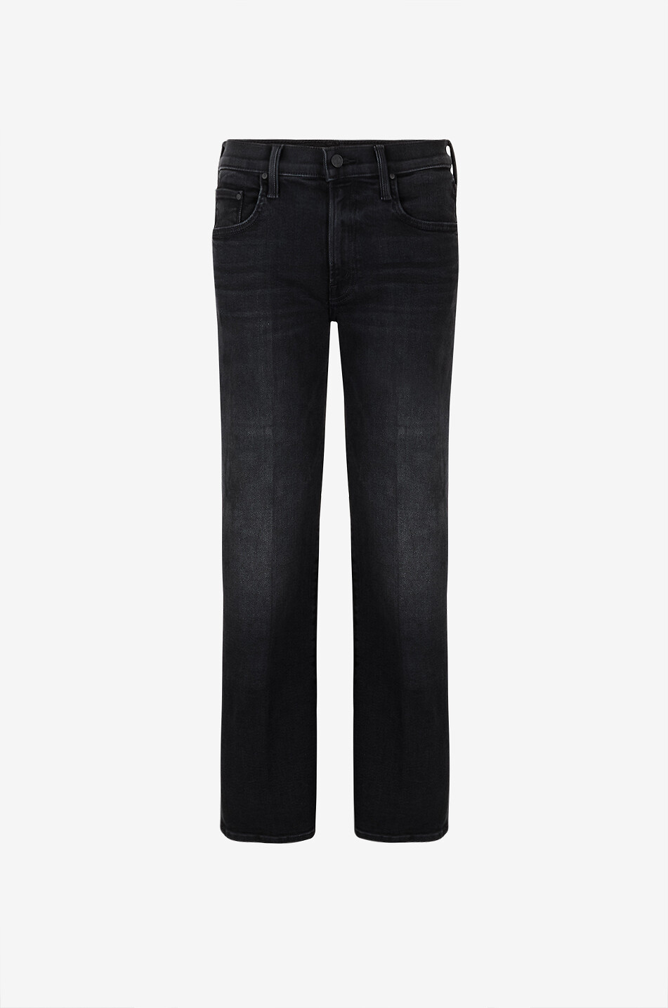 MOTHER Mid Rise Rambler straight denim jeans Women BLACK 1