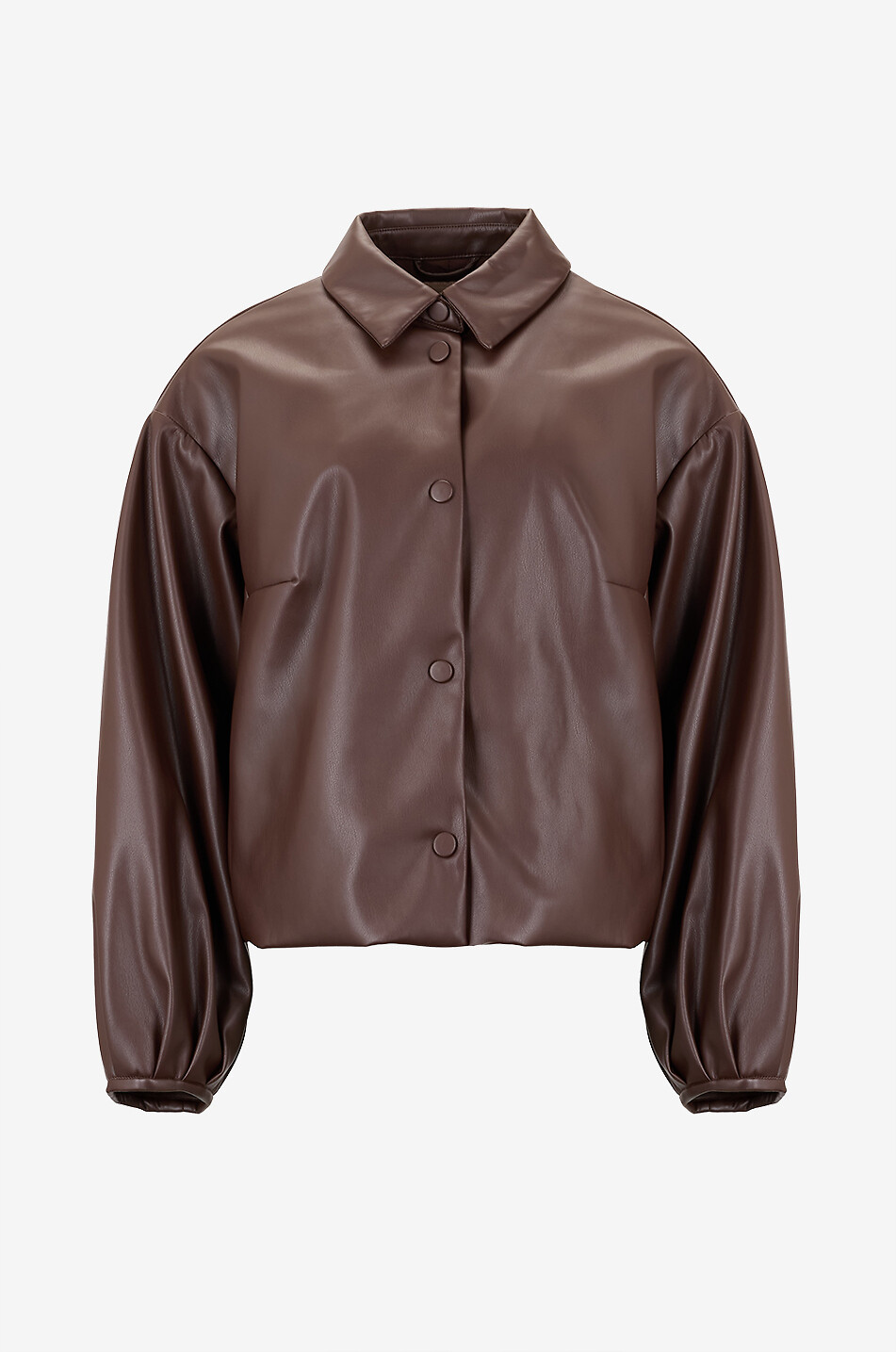 Surchemise courte en cuir synthétique vegan