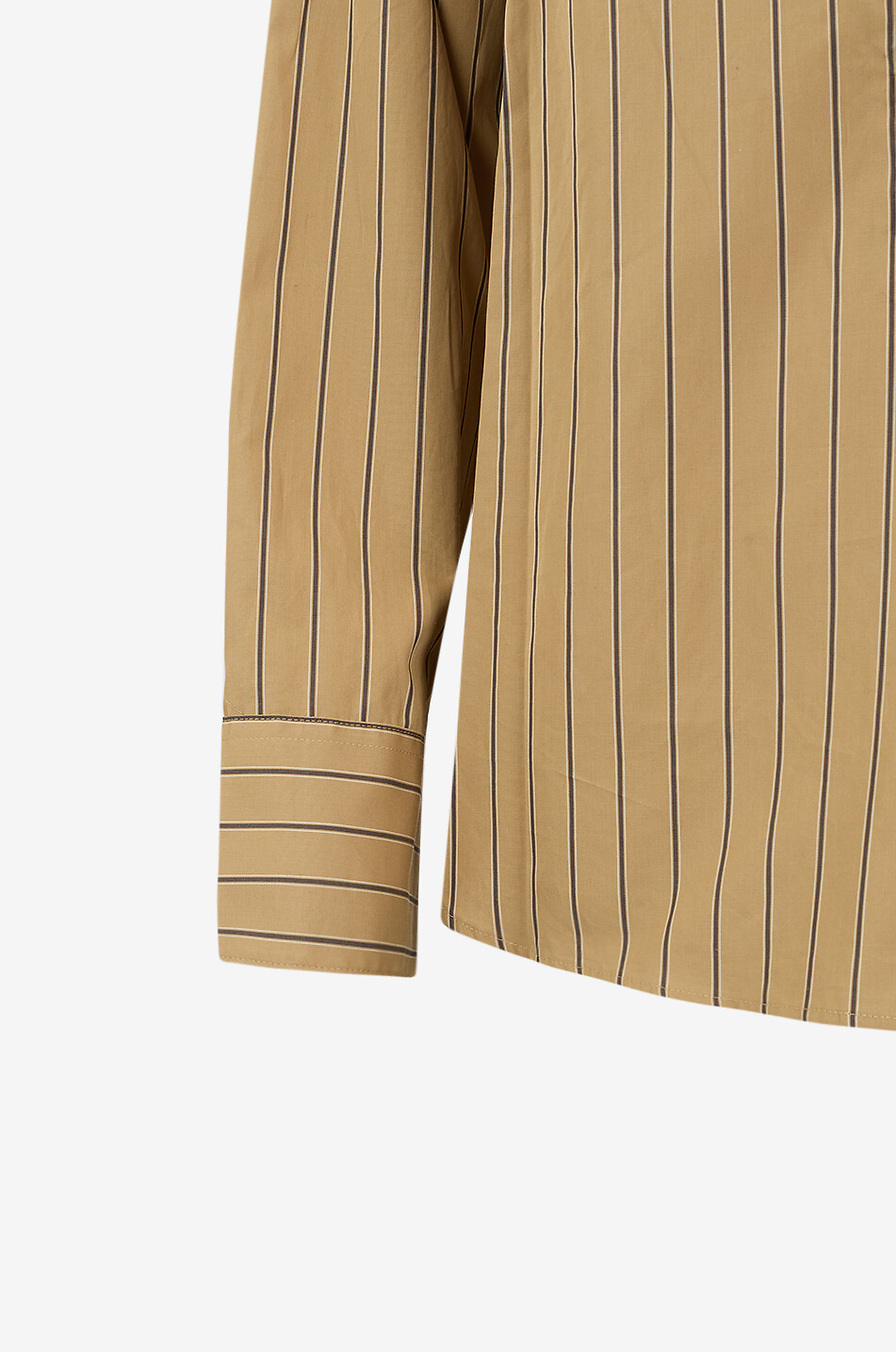 VINCE Striped long-sleeve popeline shirt Women BEIGE 7