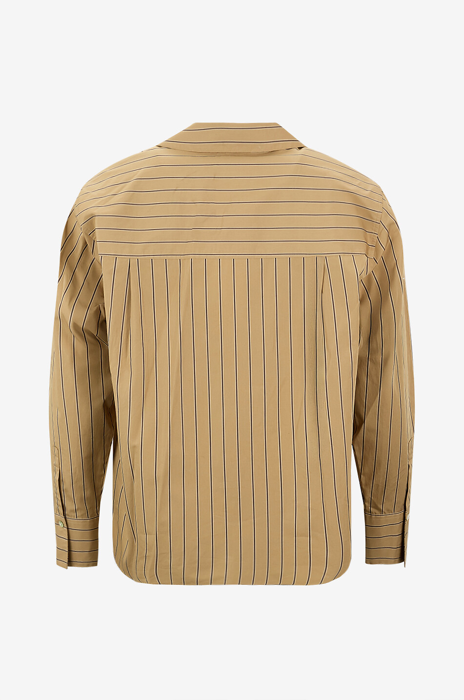 VINCE Striped long-sleeve popeline shirt Women BEIGE 2