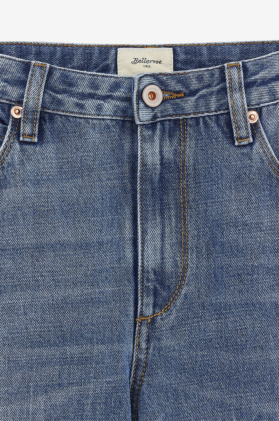 BELLEROSE Popies Blue Stone flared high-rise girls' jeans Girl BLUE 3