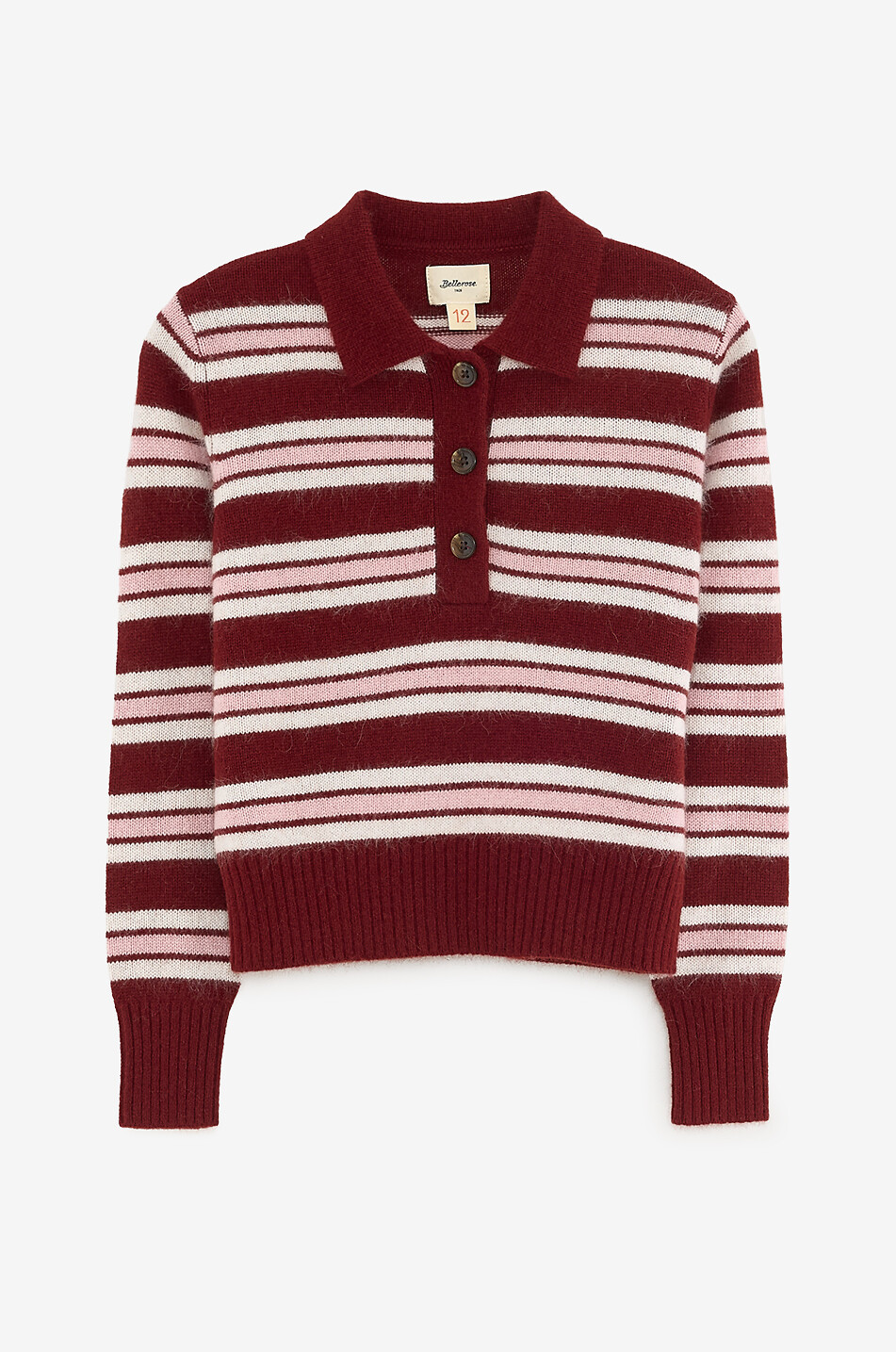 Pull polo rayé fille Gimol