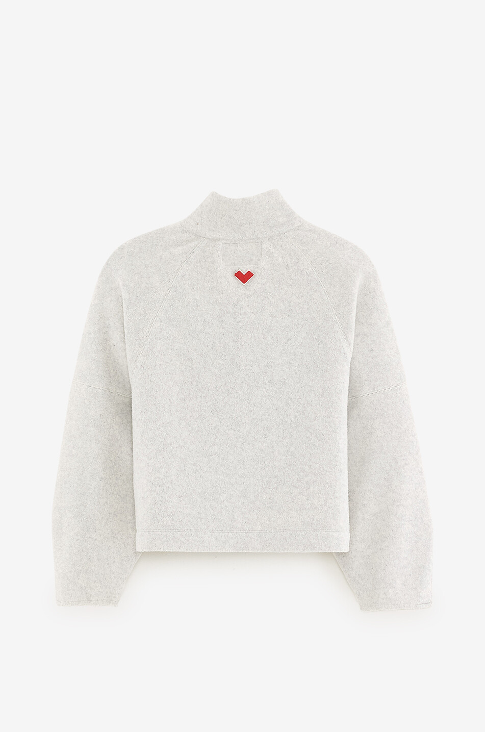 BELLEROSE Sweat-shirt raccourci à col montant zippé Machy Fille GRIS CLAIR 2