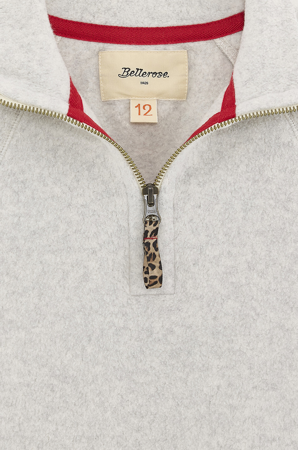 BELLEROSE Sweat-shirt raccourci à col montant zippé Machy Fille GRIS CLAIR 3