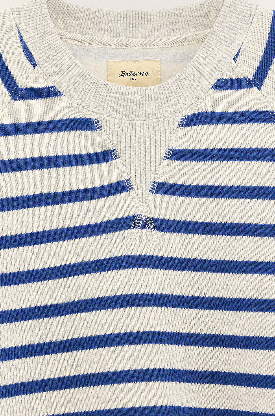 BELLEROSE Sweat-shirt boxy à col rond rayé fille Fabina Fille BLEU 3