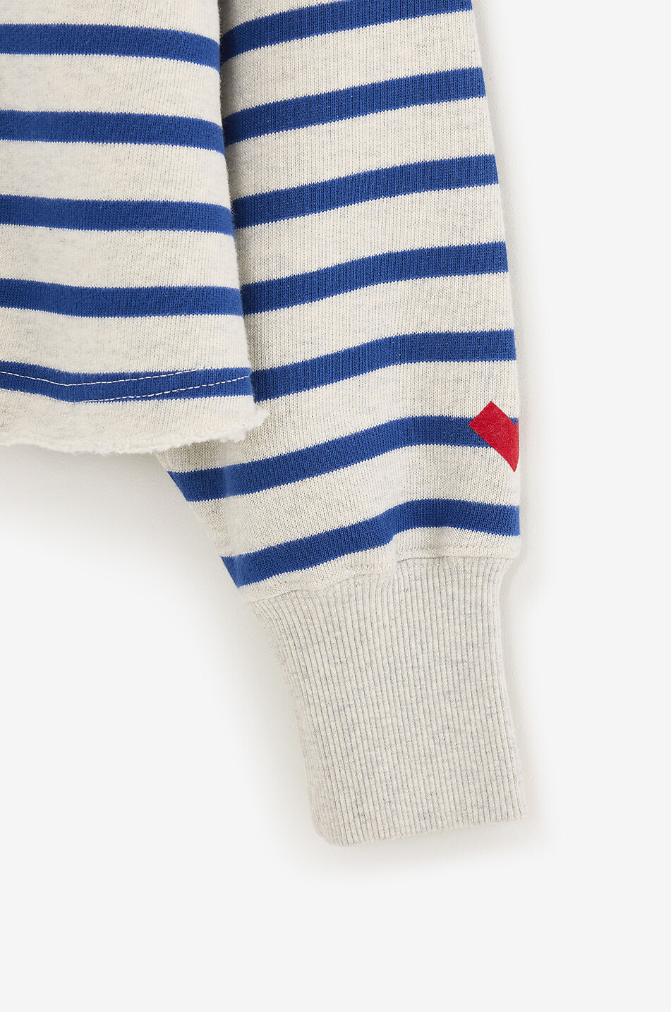 BELLEROSE Sweat-shirt boxy à col rond rayé fille Fabina Fille BLEU 4