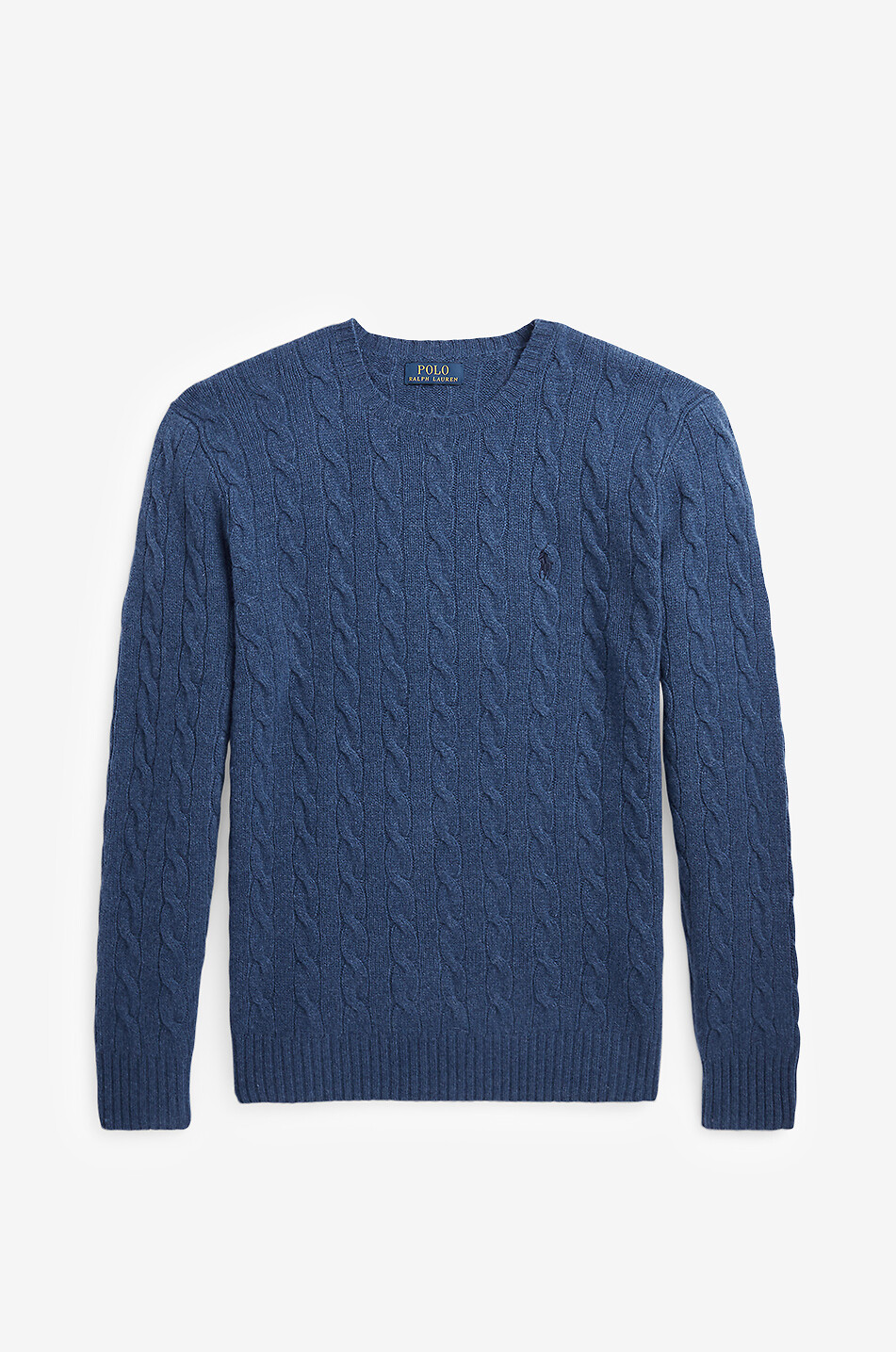 Pony crewneck cable-knit jumper in wool and cashmere