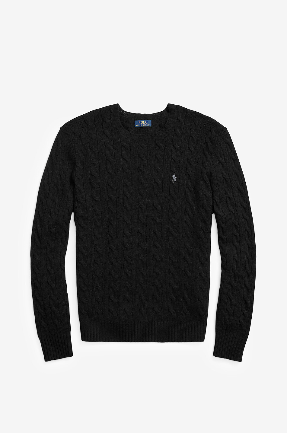 Pony crewneck cable-knit jumper in wool and cashmere