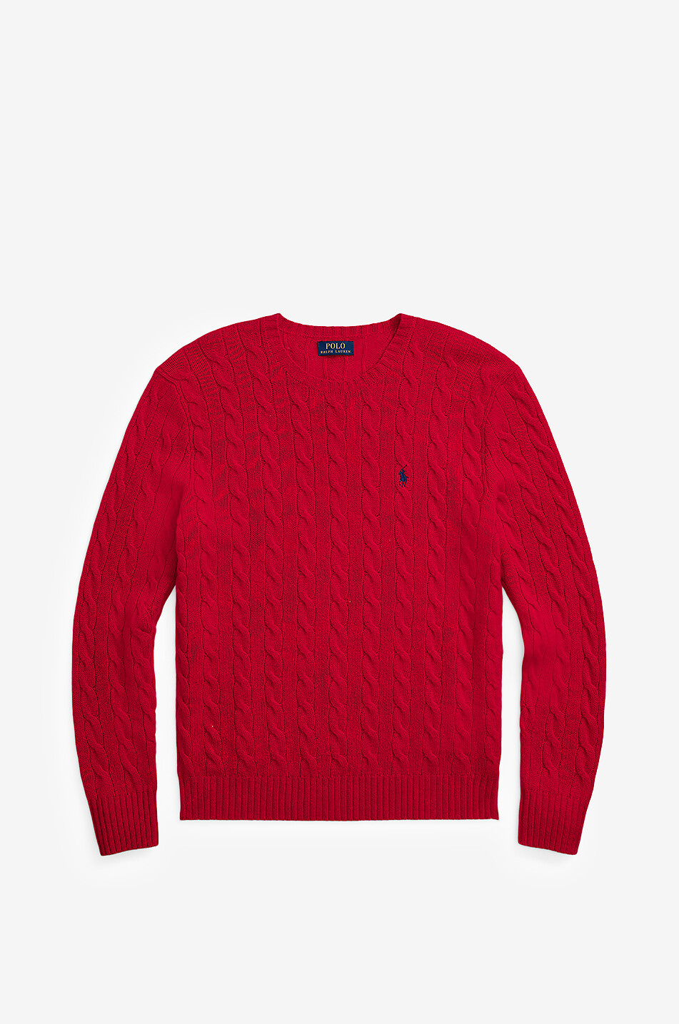 Pony crewneck cable-knit jumper in wool and cashmere