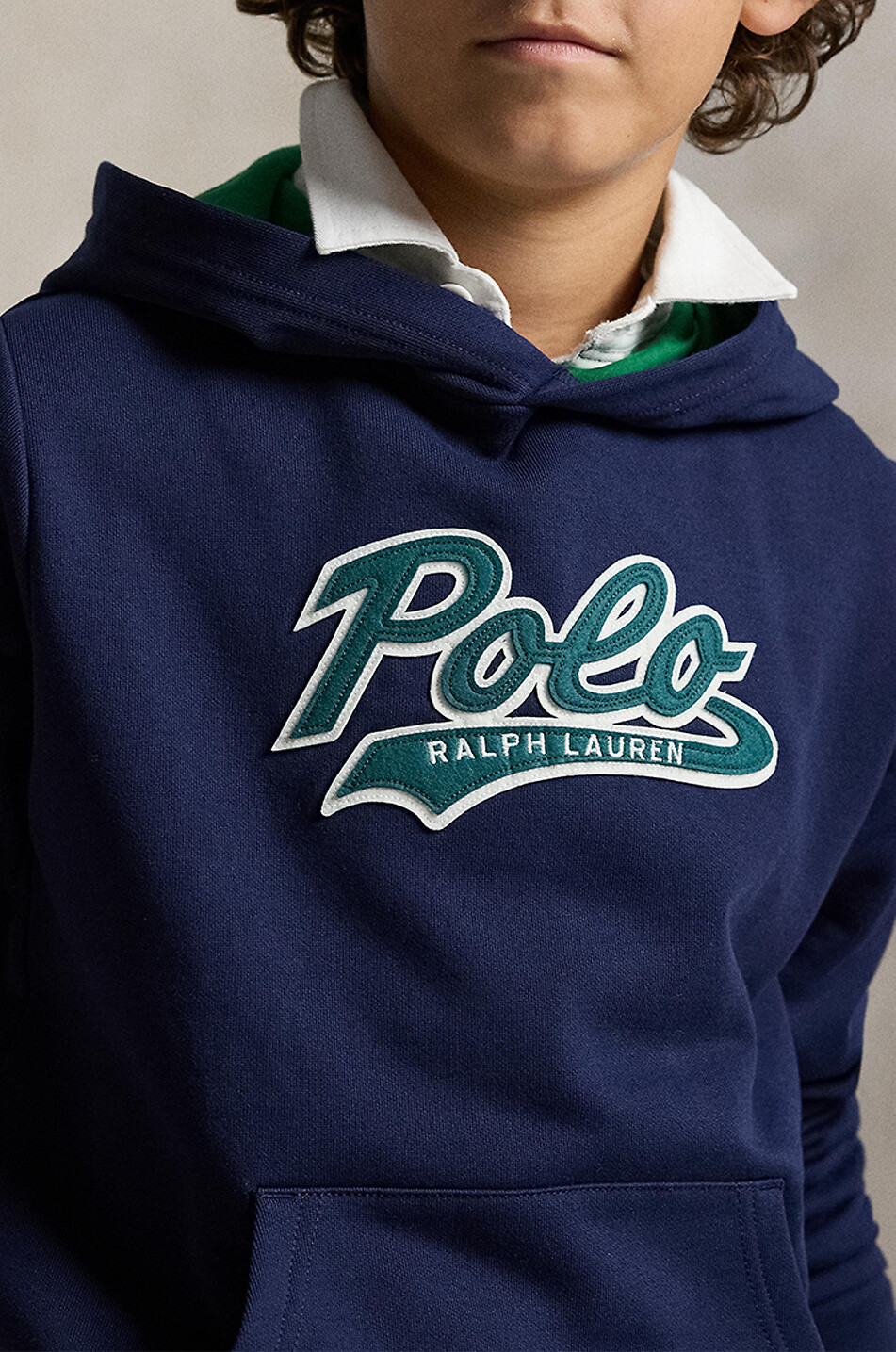 POLO RALPH LAUREN Polo Logo boys' hooded sweat-shirt Boy DARK BLUE 5