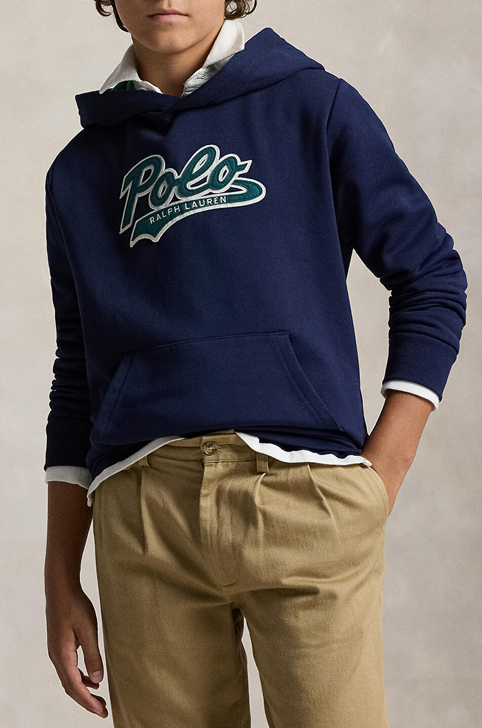 POLO RALPH LAUREN Polo Logo boys' hooded sweat-shirt Boy DARK BLUE 4