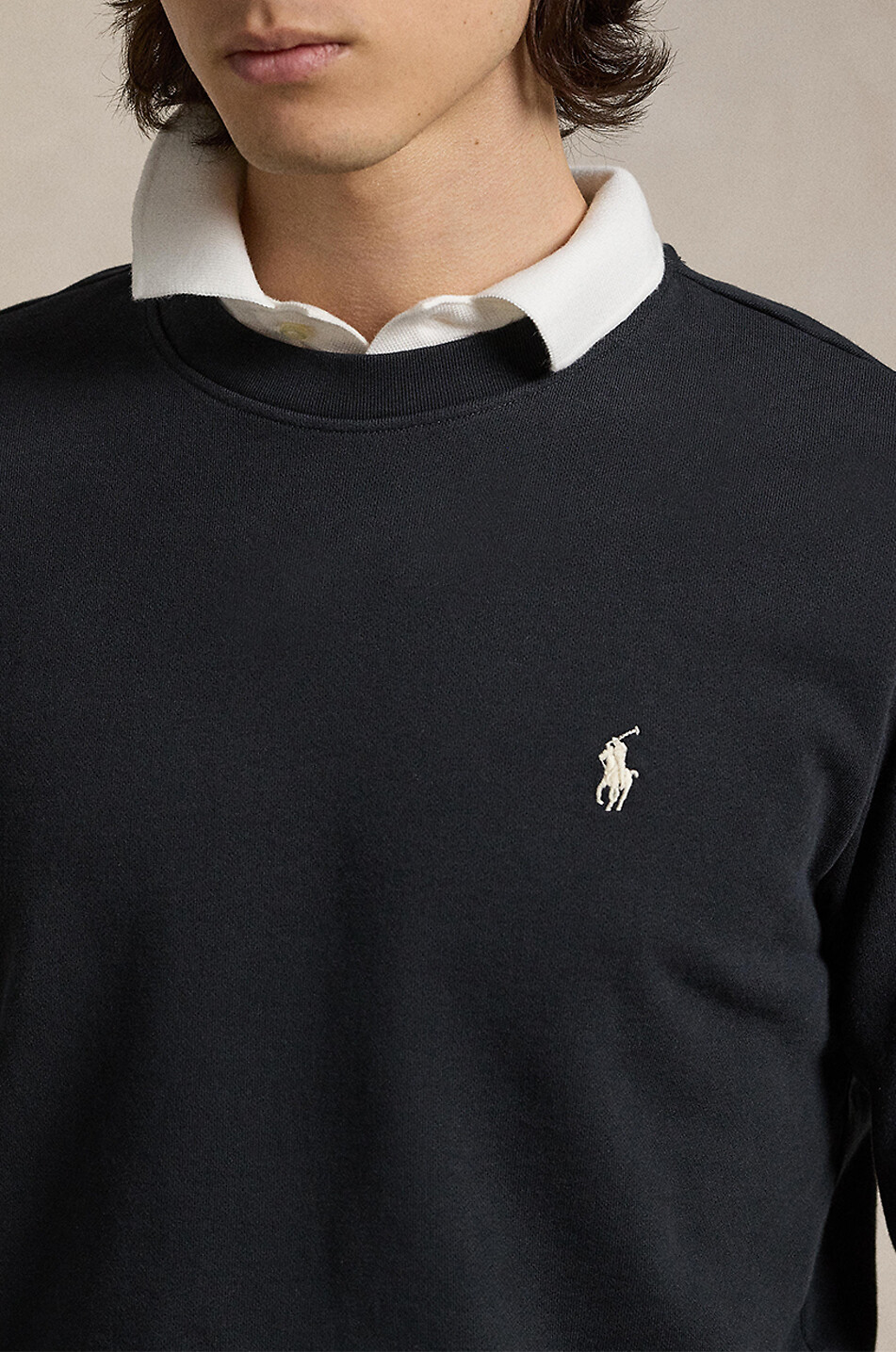 POLO RALPH LAUREN Pony lightweight crewneck sweatshirt Men BLACK 4