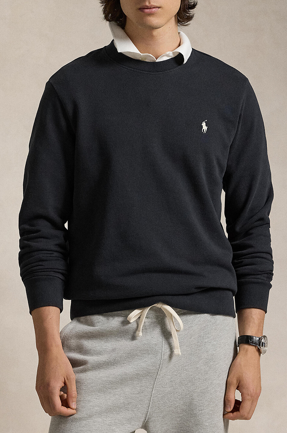 POLO RALPH LAUREN Pony lightweight crewneck sweatshirt Men BLACK 5