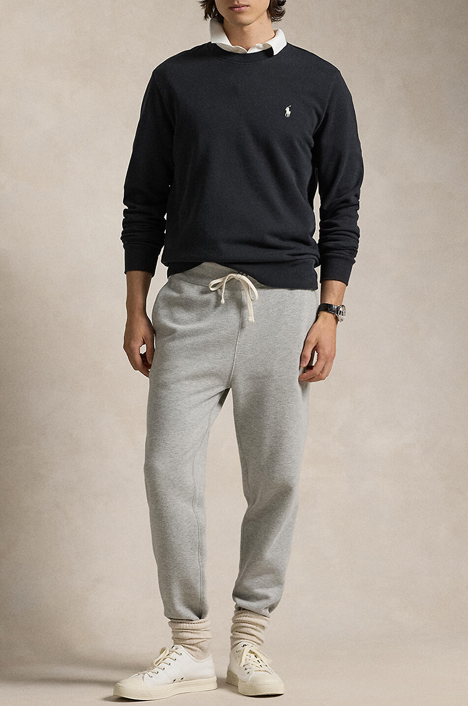 POLO RALPH LAUREN Pony lightweight crewneck sweatshirt Men BLACK 2