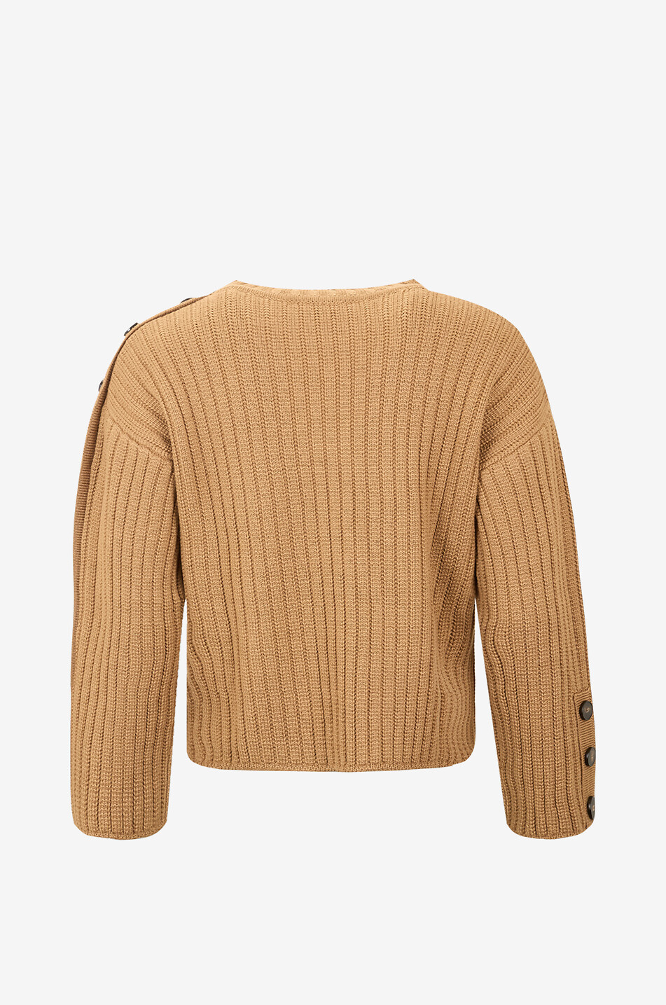 LUISA SPAGNOLI Pull en laine vierge à col rond Medic Femme CAMEL 2