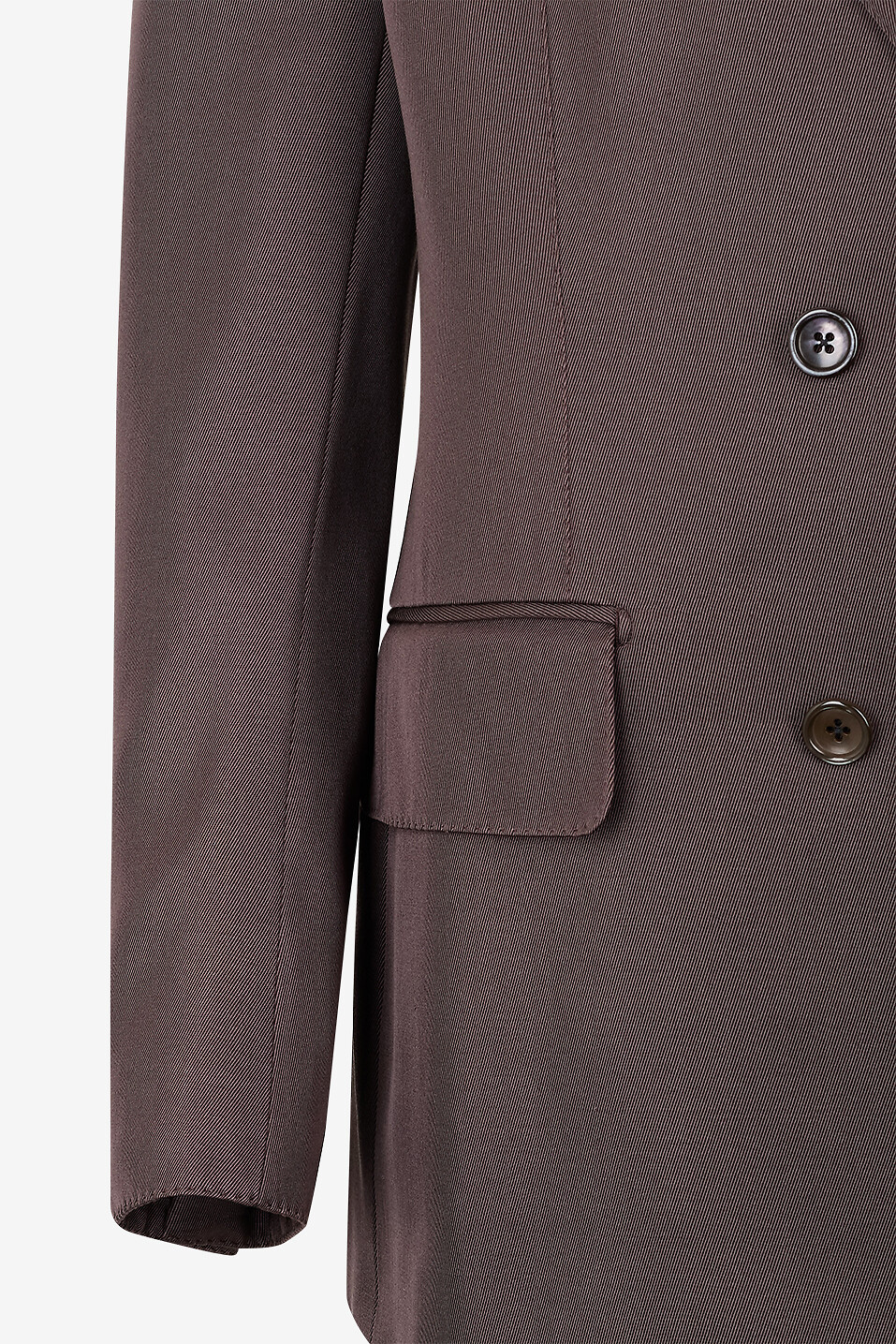 TOM FORD Blazer à boutonnage double en sergé de soie et laine Wallis Femme MARRON 3