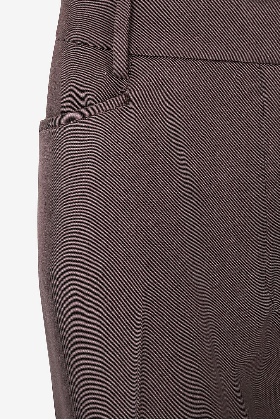 TOM FORD Pantalon cigarette skinny en sergé de soie et laine Femme MARRON 3