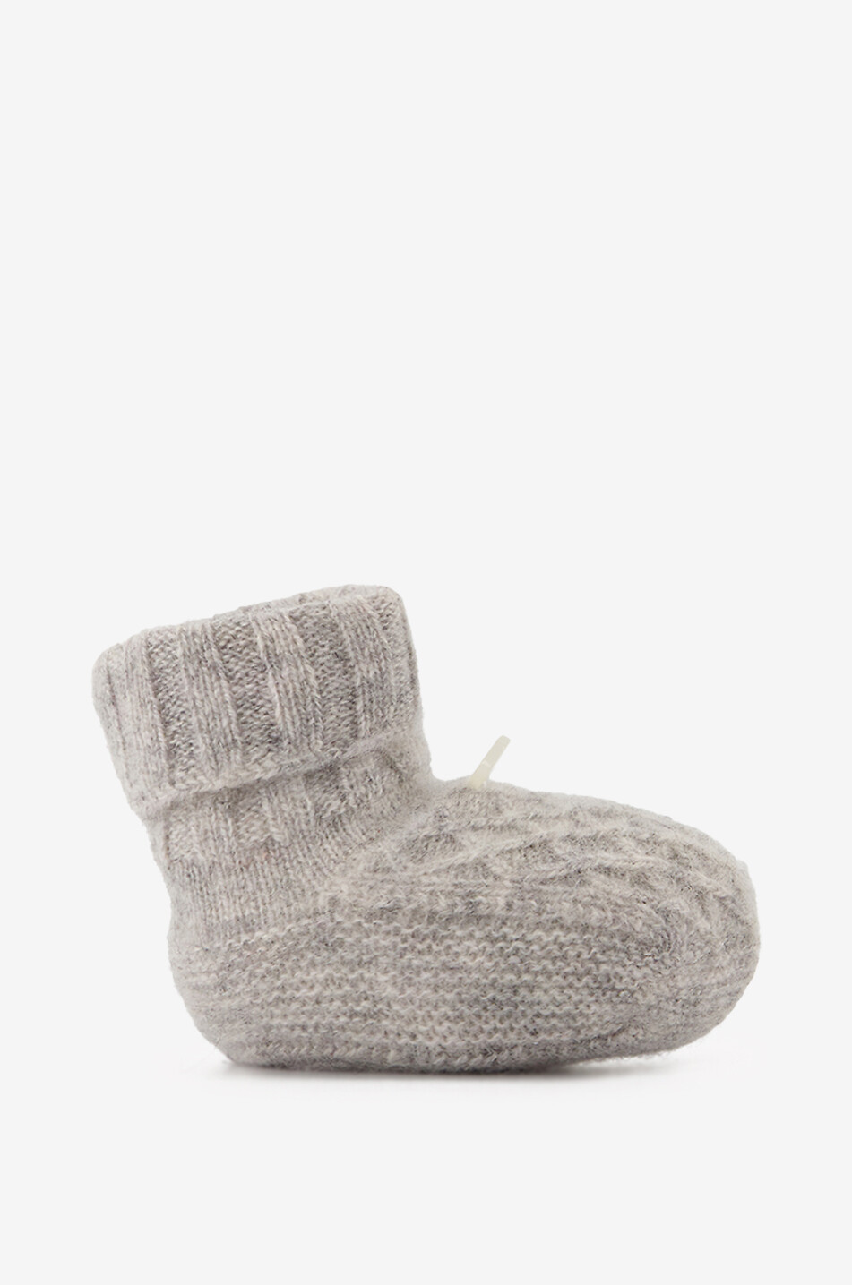 TARTINE ET CHOCOLAT Chaussons bébé en maille torsadée Bébé GRIS CLAIR 2