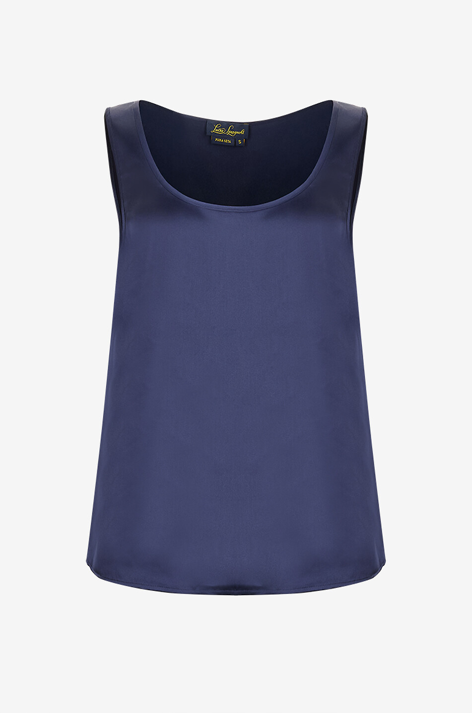 Top sans manches en satin de soie Logge
