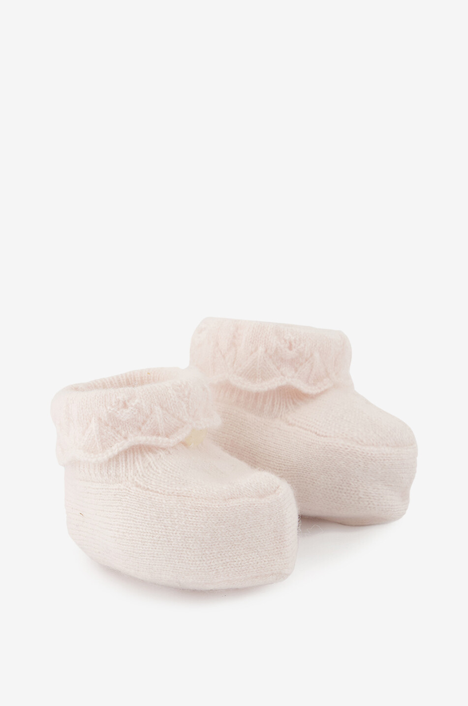 TARTINE ET CHOCOLAT Chaussons bébé en maille de cachemire et laine Bébé ROSE CLAIR 1