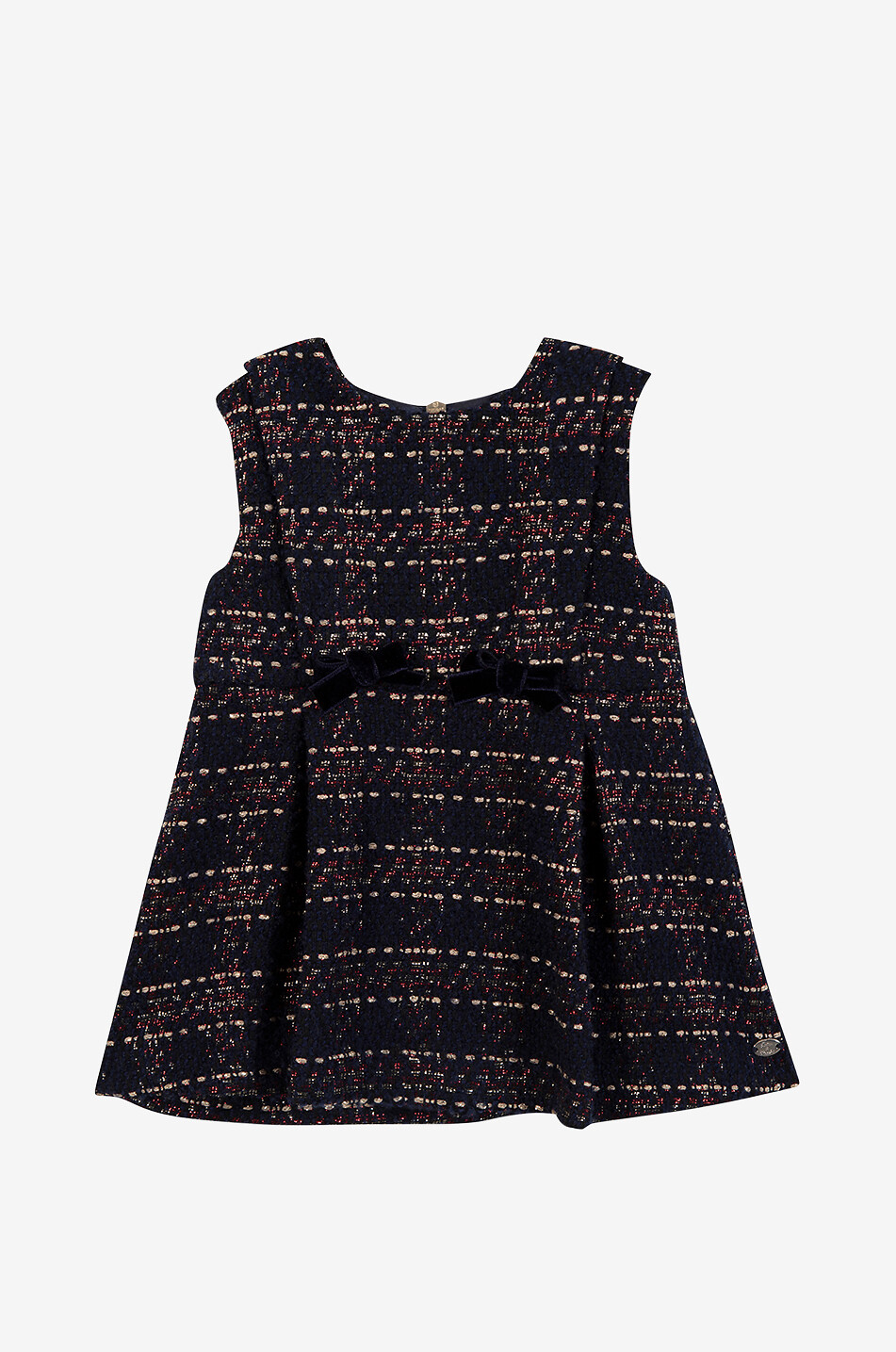 TARTINE ET CHOCOLAT Checked baby tweed dress Baby DARK BLUE 1
