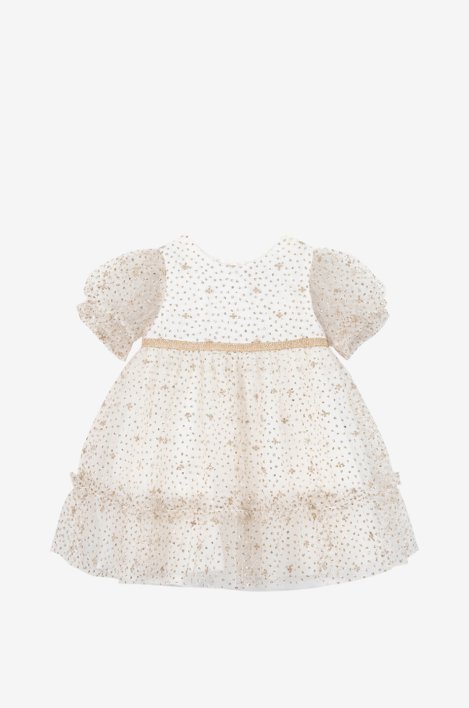 TARTINE ET CHOCOLAT Tulle baby dress with golden glitter Baby GOLDEN 1