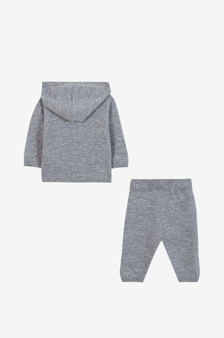 TARTINE ET CHOCOLAT Rabbit embroidered wool and cashmere baby jogging suit Baby MEDIUM GREY 3