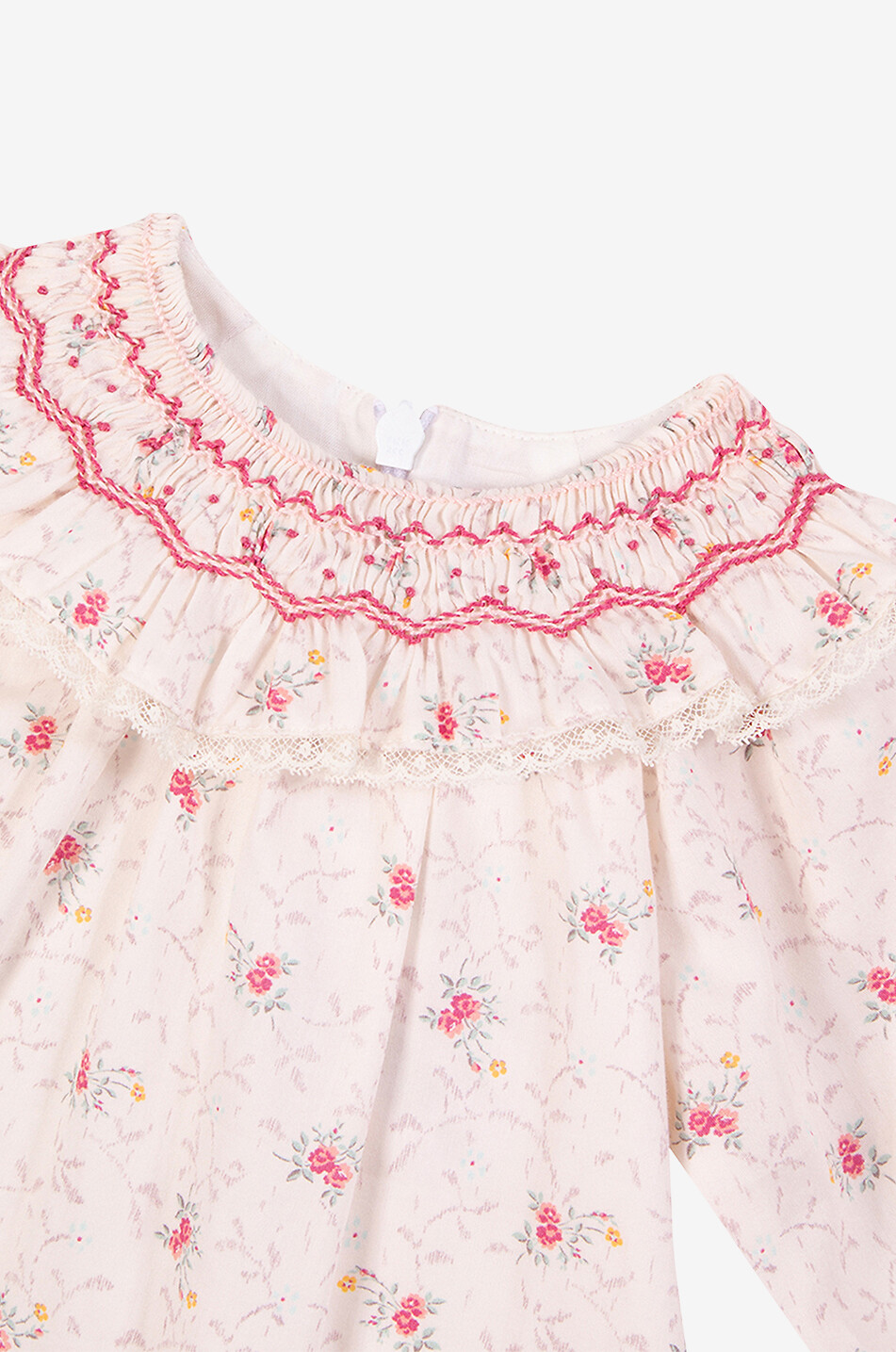 TARTINE ET CHOCOLAT Robe bébé en voile fleuri à volants Bébé ROSE CLAIR 3