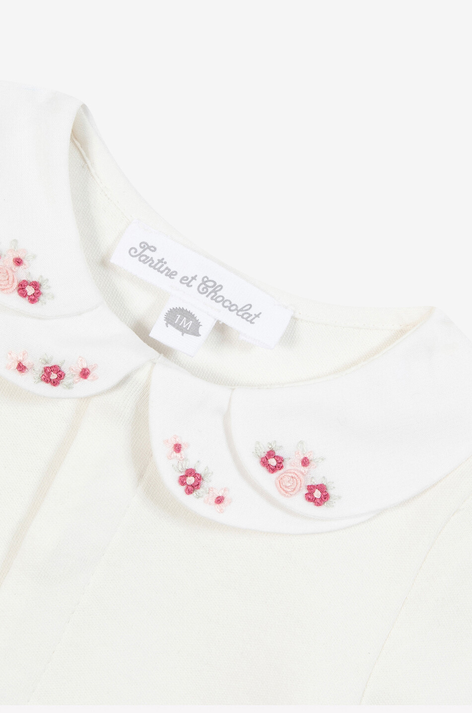 TARTINE ET CHOCOLAT Body bébé en jersey à double col fleuri Bébé BLANC CASSE 3