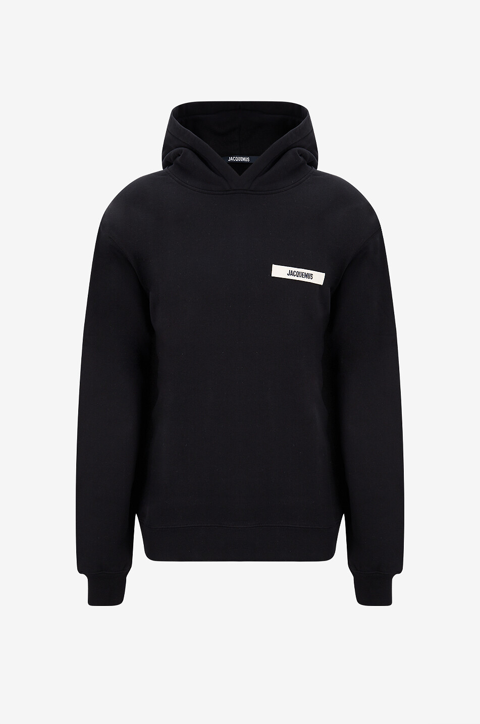 JACQUEMUS Le Hoodie Gros Grain hooded sweatshirt Men BLACK 1