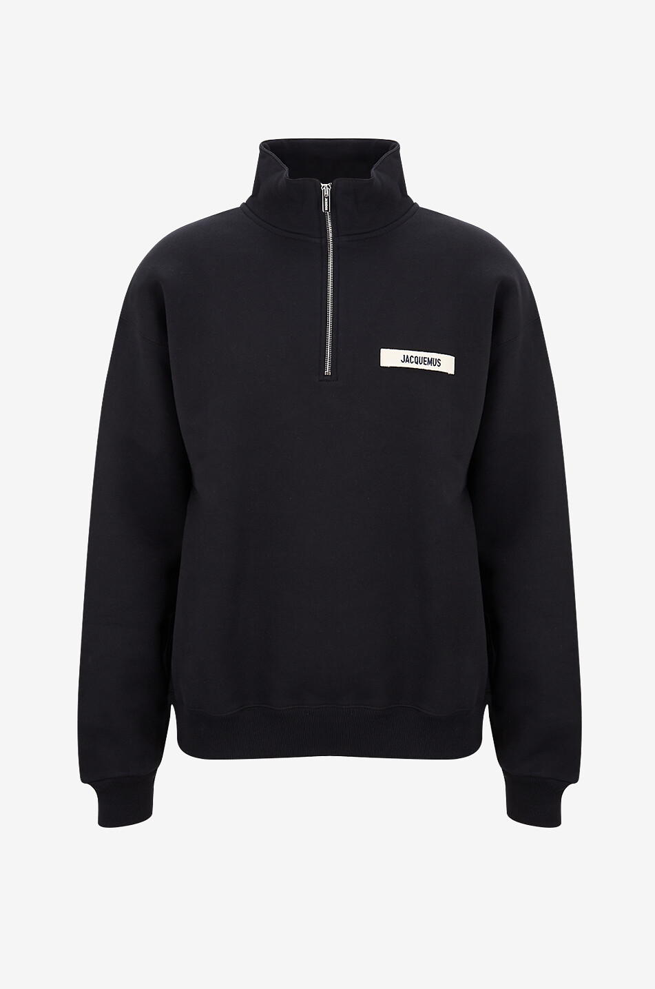 JACQUEMUS Le Camionneur Gros Grain loose sweatshirt Men BLACK 1