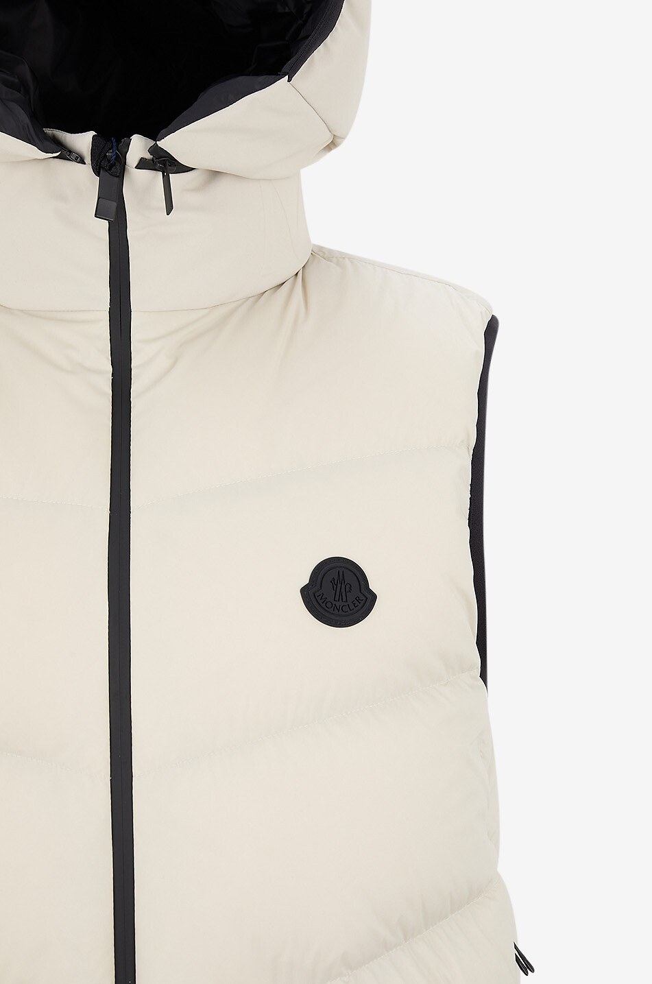 MONCLER Guersac sleeveless hooded down jacket Men Light beige 3