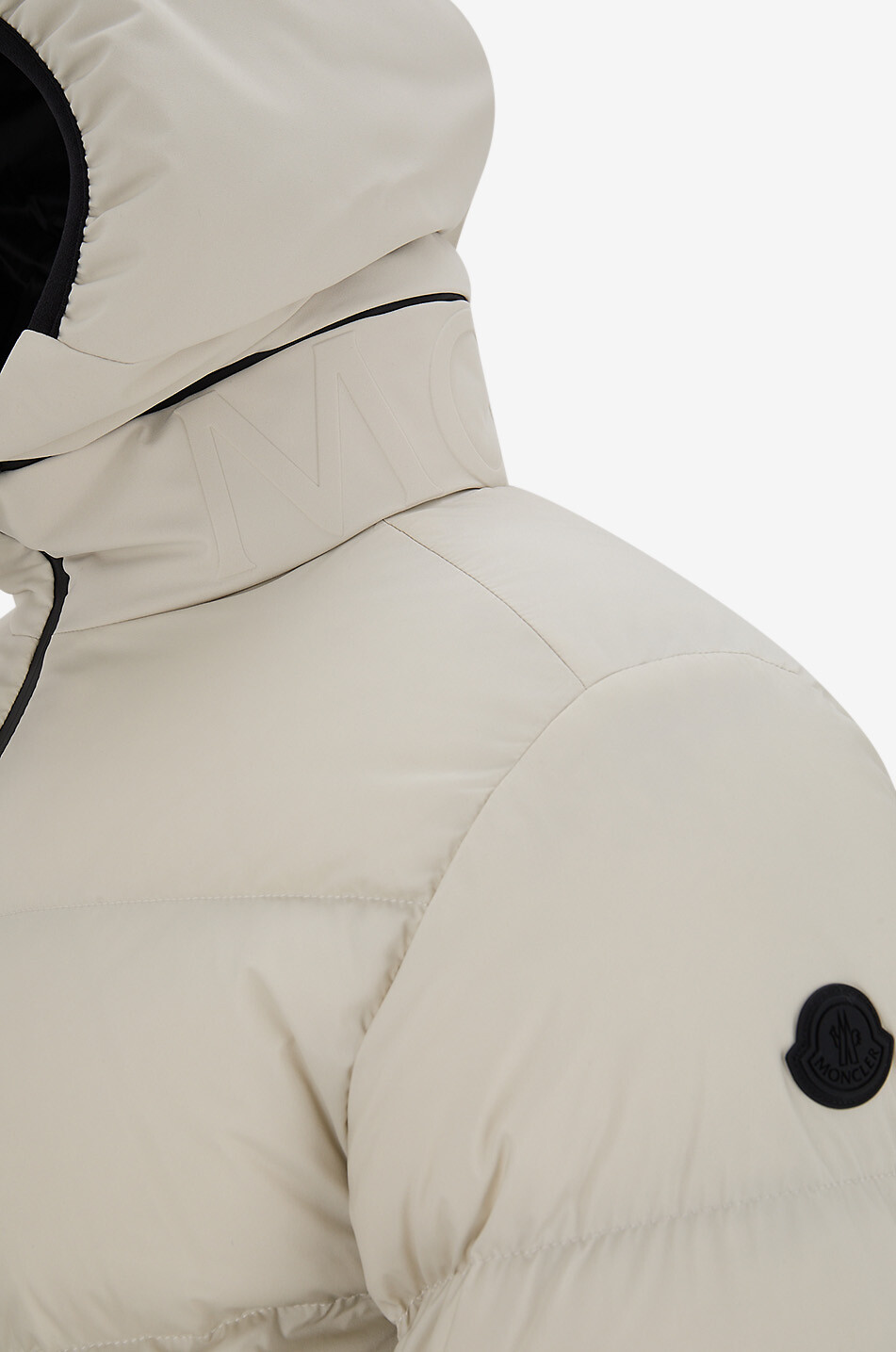 MONCLER Forez short hooded down jacket Men Light beige 3