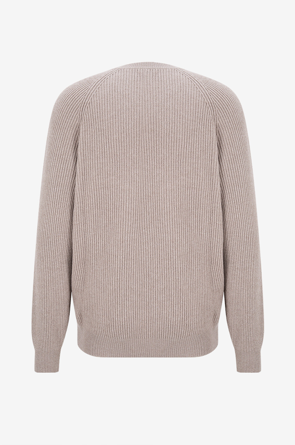 BRUNELLO CUCINELLI Rib knit cashmere raglan sleeve jmper Men Light beige 2