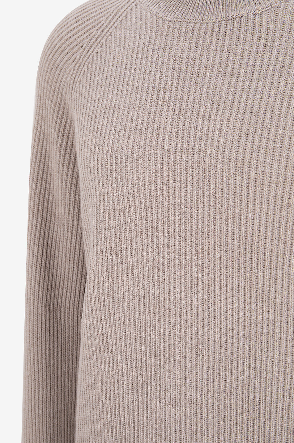 BRUNELLO CUCINELLI Rib knit cashmere raglan sleeve jmper Men Light beige 3