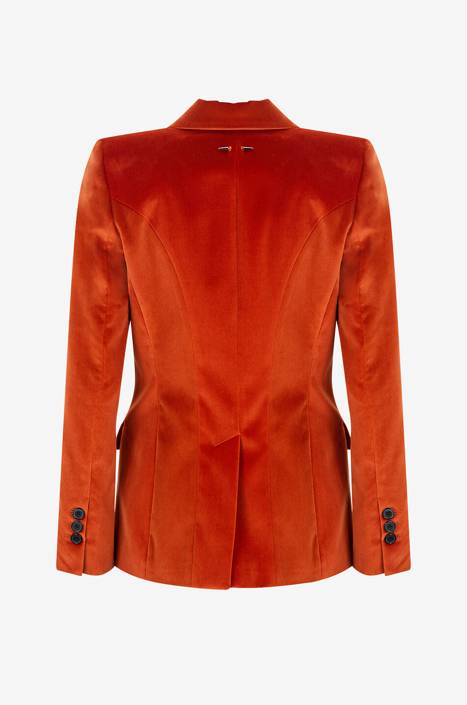 BARBARA BUI Blazer cintré en velours Femme ORANGE 2