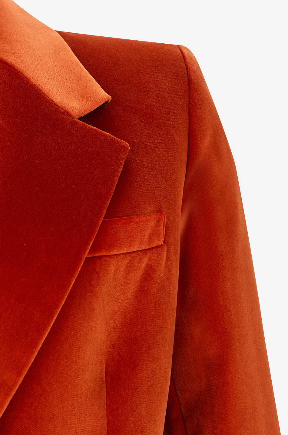 BARBARA BUI Blazer cintré en velours Femme ORANGE 3
