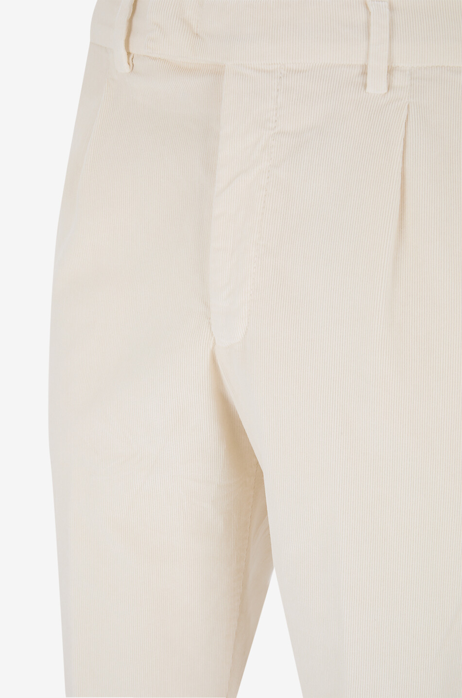 BONGENIE Ultra slim fit pinstripe corduroy trousers Men EGGSHELL 3