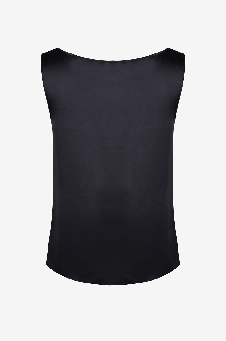 LUISA SPAGNOLI Top sans manches en satin de soie Logge Femme NOIR 2