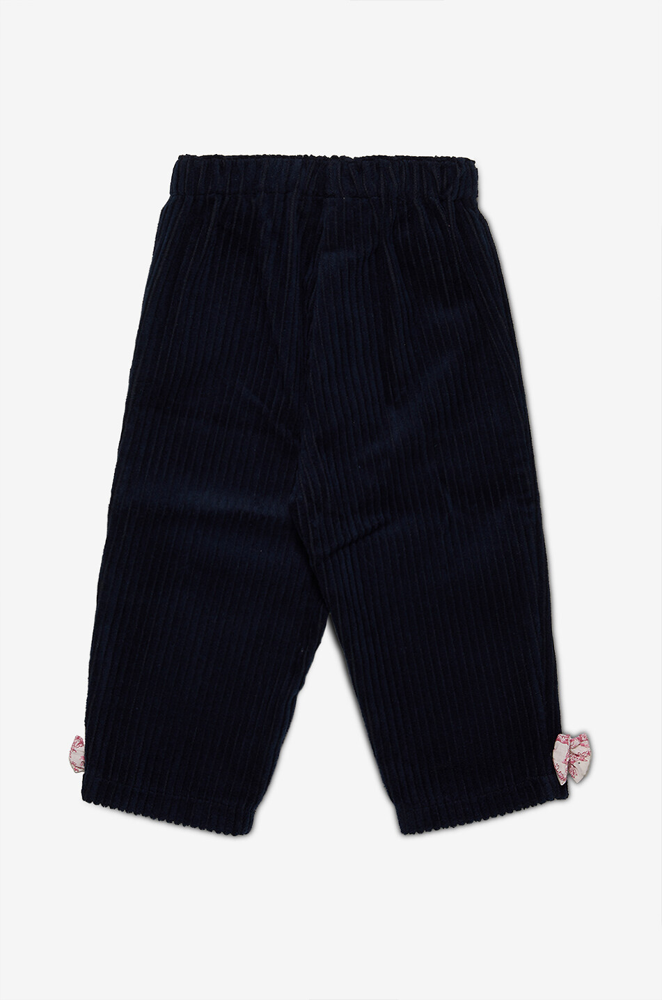 LES SONGES DE CELESTE Pantalon bébé en velours côtelé à noeud Bébé BLEU FONCE 2