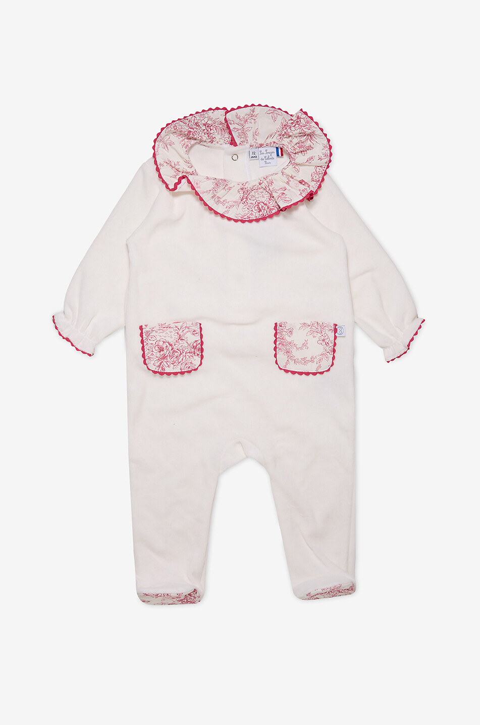 LES SONGES DE CELESTE Terry cotton baby one-in-all Baby WHITE 1