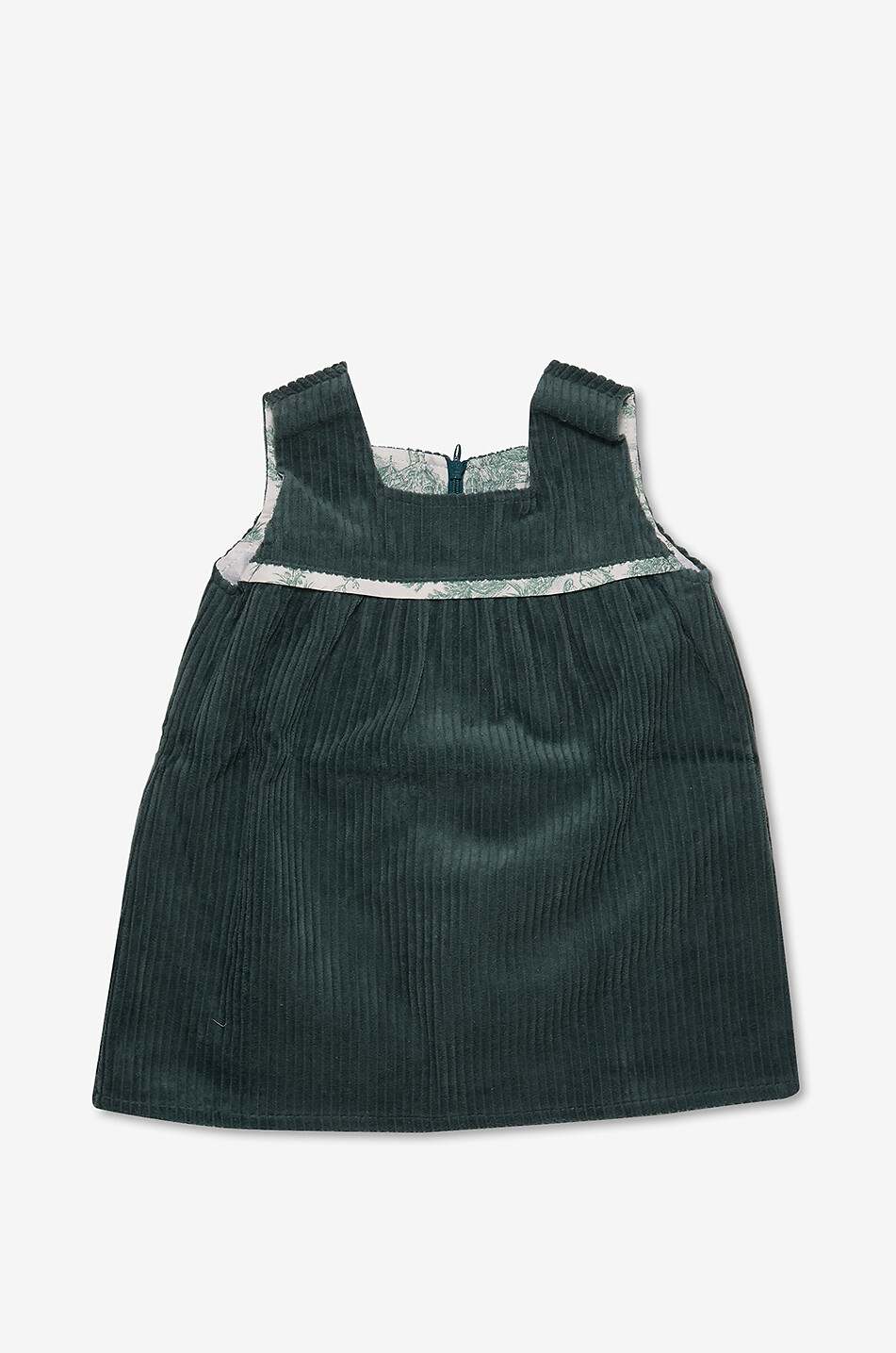 Robe chasuble bébé en velours côtelé Celeste