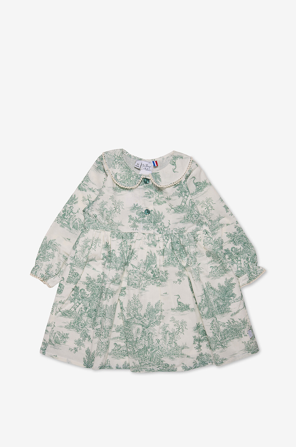 LES SONGES DE CELESTE Celeste baby toile de jouy dress Baby GREEN 1
