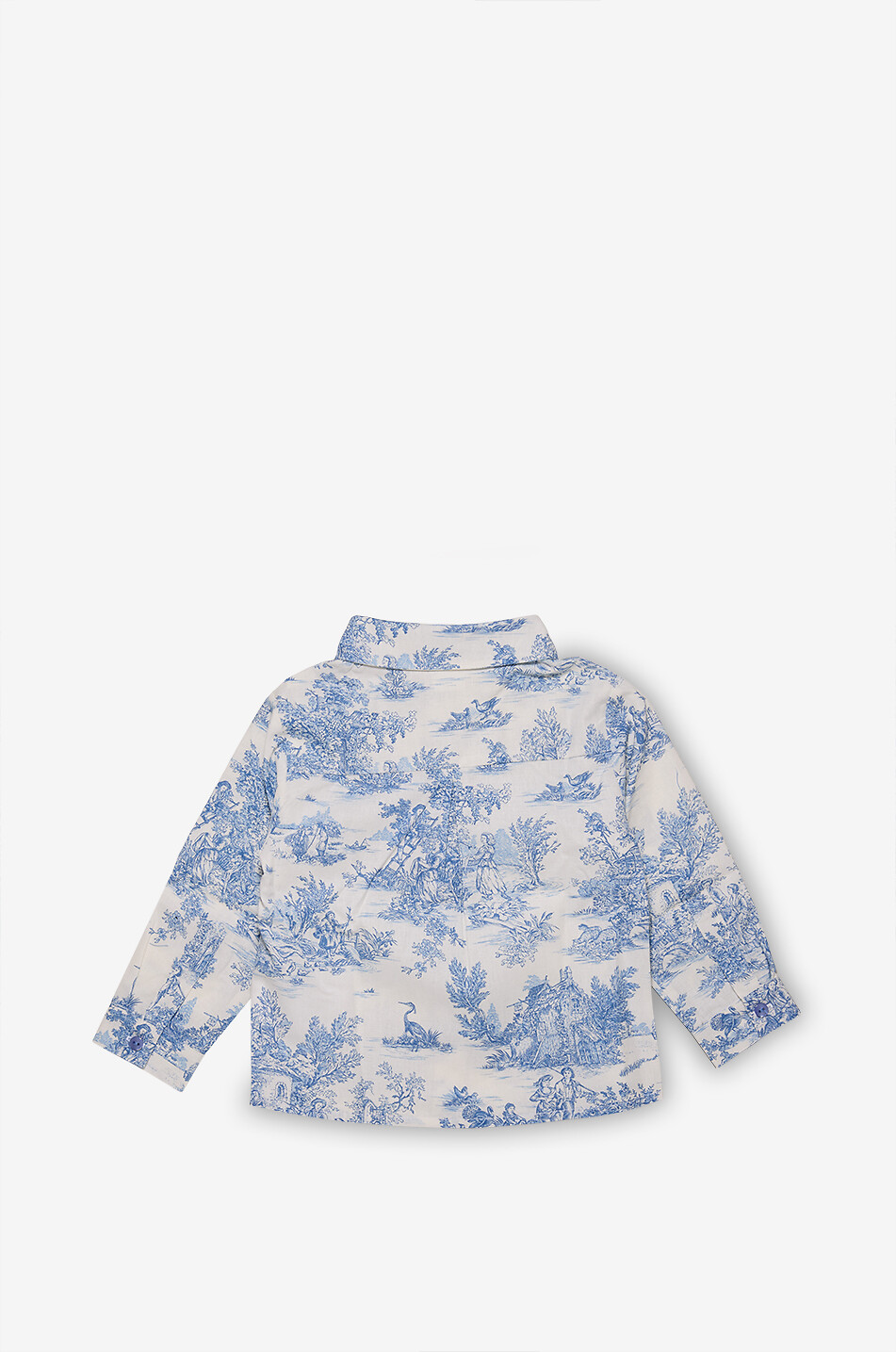 LES SONGES DE CELESTE Toile de Jouy patterned baby blouse Baby BLUE 2